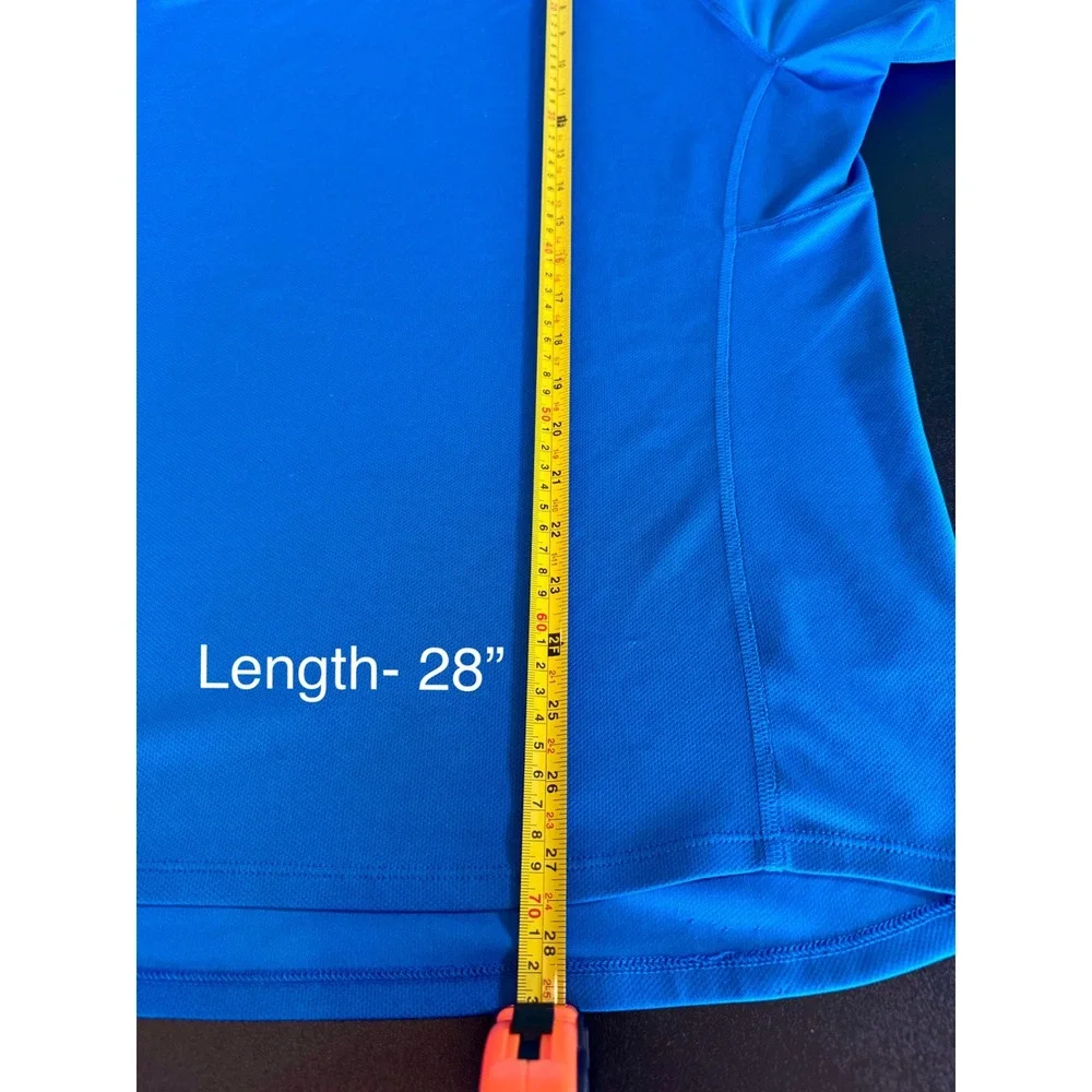 Nike Dri-FIT Mens Running Shirt Blue Short Sleeve Training Tshirt Large - Picture 5 of 6